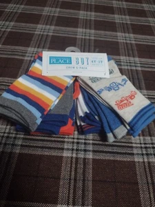 Toddler Socks Boys 4T-5T Crew 6 Pack - Picture 1 of 2