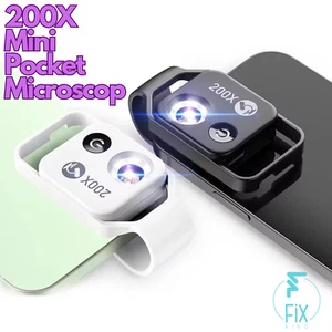 Nanozoom 200X Mini Caméra Microscope de Poche avec Objectif CPL pour iPhone Samsung - Photo 1 sur 11