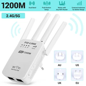 Dual Band Wireless WiFi Repeater Router Range Extender Signal Booster 2024 - Photo 1/18