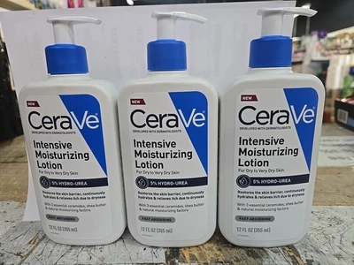 3 Pack CeraVe Intensive 5% Hydro-Urea Moisturizing Lotion, 12 Fl Oz each - Image 1 of 4
