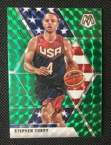 Stephen Curry 2019-20 Panini Mosaic Green Prizm #260 Golden State Warriors MINT