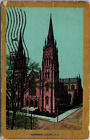 Postcard Cathedral Albany New York  Ullman Gold Border C1907 C12