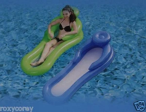 Surf Club Green Mesh Flip Flop Pool Float Adult Size 68x33 NIB - Picture 1 of 2