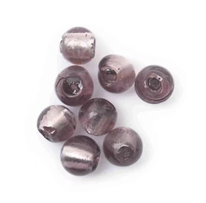Glass Lamp Beads: 10mm: Ball: Lilac - Pack of 8 - CF01\80124- The Craft Factory - Picture 1 of 1