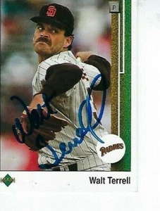 WALT TERRELL SIGNED 1989 UPPERDECK #703 - SAN DIEGO PADRES - Imagen 1 de 1