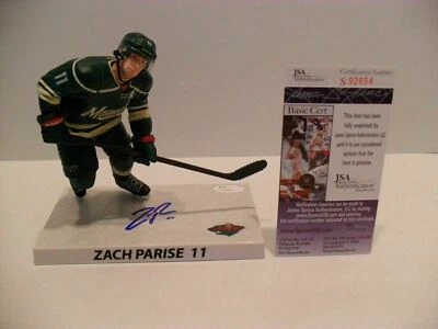 Zach Parise Autografiado Minnesota Wild Imports Dragon McFarlane Certificado de Autenticidad JSA LIMITADO Foto 1 de 4