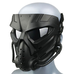 Skull Tactical Full Face Mask with Goggles for Airsoft Paintball CS Protective
