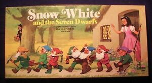 Snow White and the Seven Dwarfs Board Game, 1977, Cadaco #590, Complete in Box