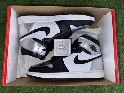 Air Jordan 1 Retro High OG 2021 Size 8.5m/10w Silver Toe CD0461 001 - Image 1 of 4