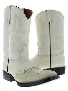 Mujeres Cuero de Cocodrilo Genuino Botas Occidentales Puntera Cuadrada Vaquera Botas - Imagen 1 de 8