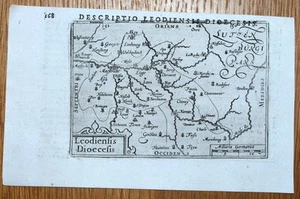 NETHERLANDS, BELGIUM, MAASTRICHT, LIEGE, NAMUR, BERTIUS orig. antique map 1606 - Picture 1 of 1