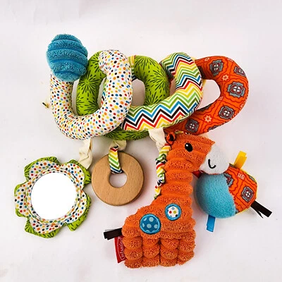 Infantino Spiral Car Seat Stroller Activity Toy Infant Mirror Teether Animals - Image 1 of 4