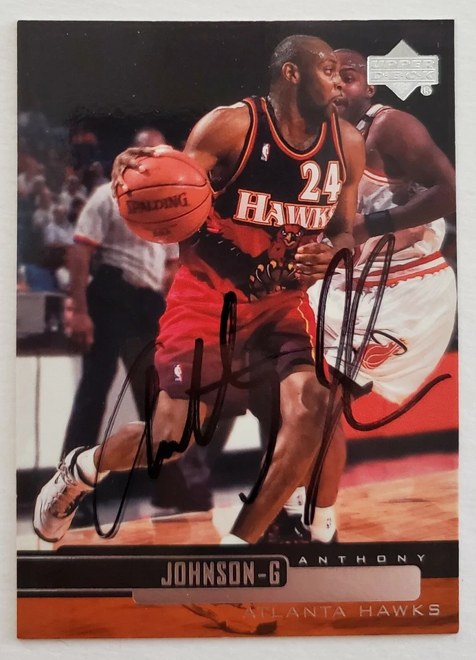 Anthony Johnson Signed 2000 Upper Deck #185 Card Atlanta Hawks Auto NBA RAD - Image 1 of 1