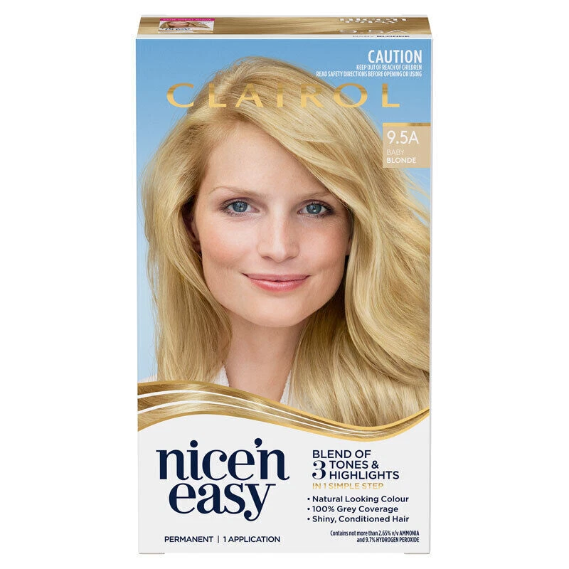 * Clairol Nice N Easy 9.5A Baby Blonde Permanent Hair Dye Colour - image 1 of 1