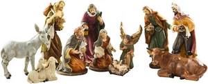 BRUBAKER Christmas Nativity Set - 10 Inch Real Life - 11 Figurines Set - Picture 1 of 2