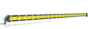 Barra de luz LED ámbar 32 pulgadas 150 W delgada una fila de luz punto de inundación para camioneta pickup - Imagen 1 de 11