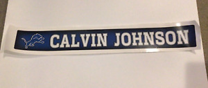 Calvin Johnson Lions Nameplate Fathead  25" x 3” NFL Vinyl Wall Graphics NEW