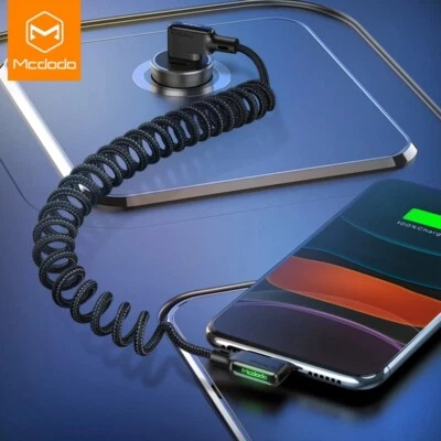 MCDODO 3A LED Cable USB Retráctil Cable de Carga Rápida Cable para iPhone Samsung - Imagen 1 de 4