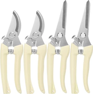 4PACK Pruning Shears, Stainless Steel Garden Shears, Sharp Handhled Gardening Sc - Picture 1 of 11