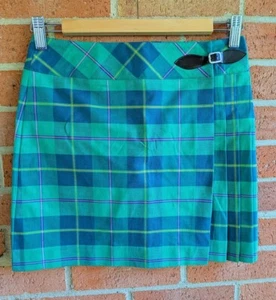 Vintage Lilly Pulitzer Skirt White Label Girls 14 Plaid Wrap Schoolgirl Preppy - Picture 1 of 8