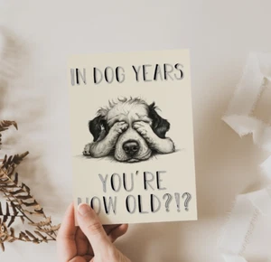 Geburtstagskarte vom Hund Papa Papa Mama Nan Opa vom Hund - Bild 1 von 6