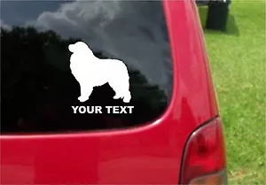 2 (PIEZAS) Calcomanías para perros de los Pirineos con texto personalizado 20 colores para elegir - Imagen 1 de 2