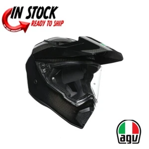 AGV HELMET MOTORCYCLE ADVENTURE TOURING DUAL SPORT AX9 MATTE CARBON - SMALL - Picture 1 of 5