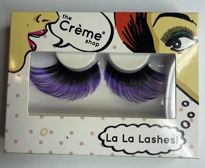 Disfraz de pestañas postizas púrpura The Crème La La Lashes Halloween Foto 1 de 4