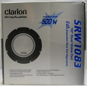 NEU | Clarion SRW1083 10" Dual 4 Ohm 500 W Pro Audio Lautsprecher | Neu in OVP - OPEN BOX - Bild 1 von 5