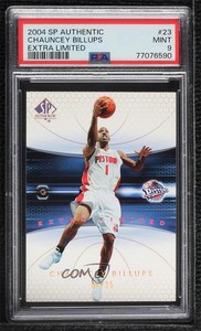 2004-05 SP Authentic Extra Limited /25 Chauncey Billups #23 PSA 9 MINT