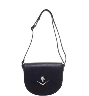 Raro Lux de Ville Elvira Mistress of the Dark NEGRO Pequeño Bolso de Sillín Calavera Usado en Excelente Condición Foto 1 de 4