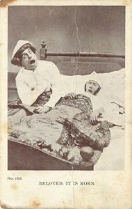 1912 Alkoholiker im Bett Comic Postkarte Vintage Geliebt Sein Morgen Ungestempelt - Bild 1 von 2