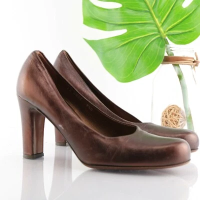 Zapato de salón Donald Pliner Couture para mujer talla 9,5 bronce metálico marrón tacón bloque Foto 1 de 4