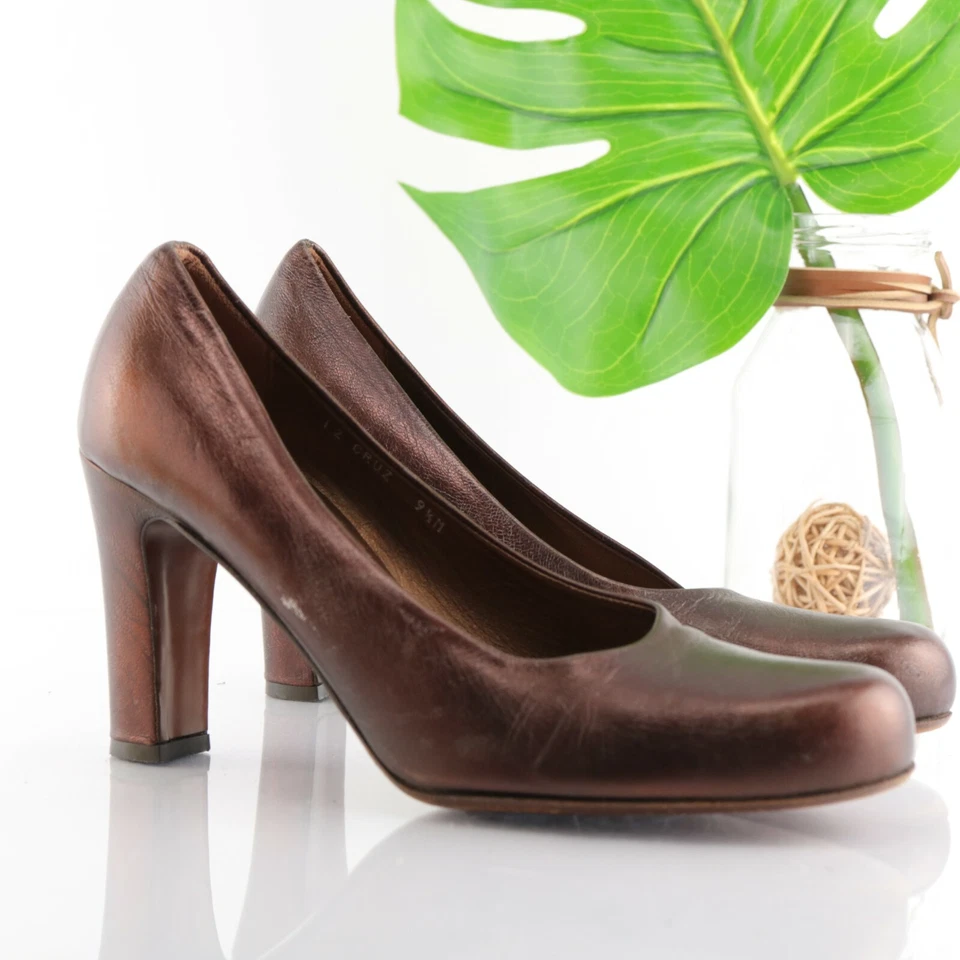 Zapato de salón Donald Pliner Couture para mujer talla 9,5 bronce metálico marrón tacón bloque Foto 1 de 4