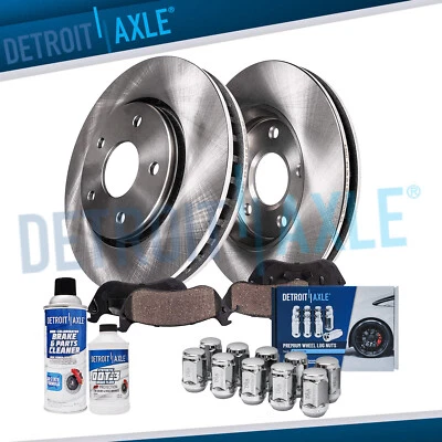 Pastilhas de freio rotores de disco dianteiro com 10 peças porcas de roda para Impreza Legacy Forester - Imagem 1 de 4