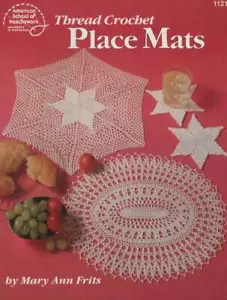 OOP!!!VTG!!! THREAD CROCHET PLACE MATS BEAUTIFUL DESIGNS - Picture 1 of 2