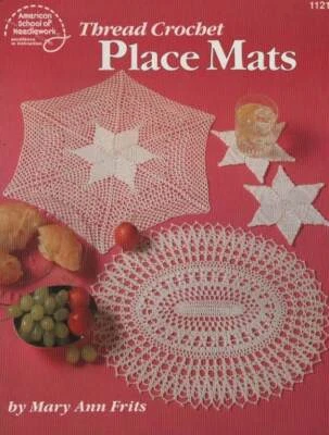 OOP!!!VTG!!! THREAD CROCHET PLACE MATS BEAUTIFUL DESIGNS - Image 1 of 2
