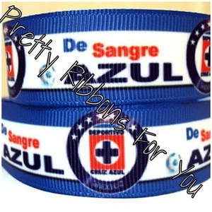 Cinta de grano grueso Cruz Azul Team 7/8" de ancho anuncio de 13 3/4 yardas - Imagen 1 de 1