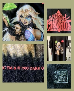 SEXY VTG 1993 Dark One ANIMAL MYSTIC T-Shirt Tee XXL BLACK Fruit Loom 100% Cotto - Bild 1 von 9