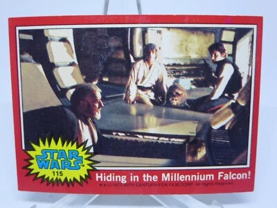 1977 Red TOPPS STAR WARS #115 Han Solo Ben Kenobi  NM Near Mint JP #3 - Image 1 of 2