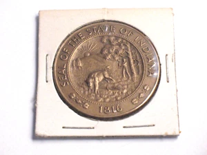 State Of Indiana 1816 / 1966 Sesquicentennial Indy Speedway 50th 500 Coin UNC. - Picture 1 of 6