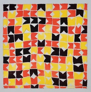 Atelier TESTEMALE - Pintura Original - Gouache - Proyecto De Tejido 925 - Imagen 1 de 3