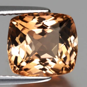 4.04 ct Wonderful Cushion Cut (10 x 9 mm) Mozambique Orange Pink Tourmaline - Picture 1 of 2