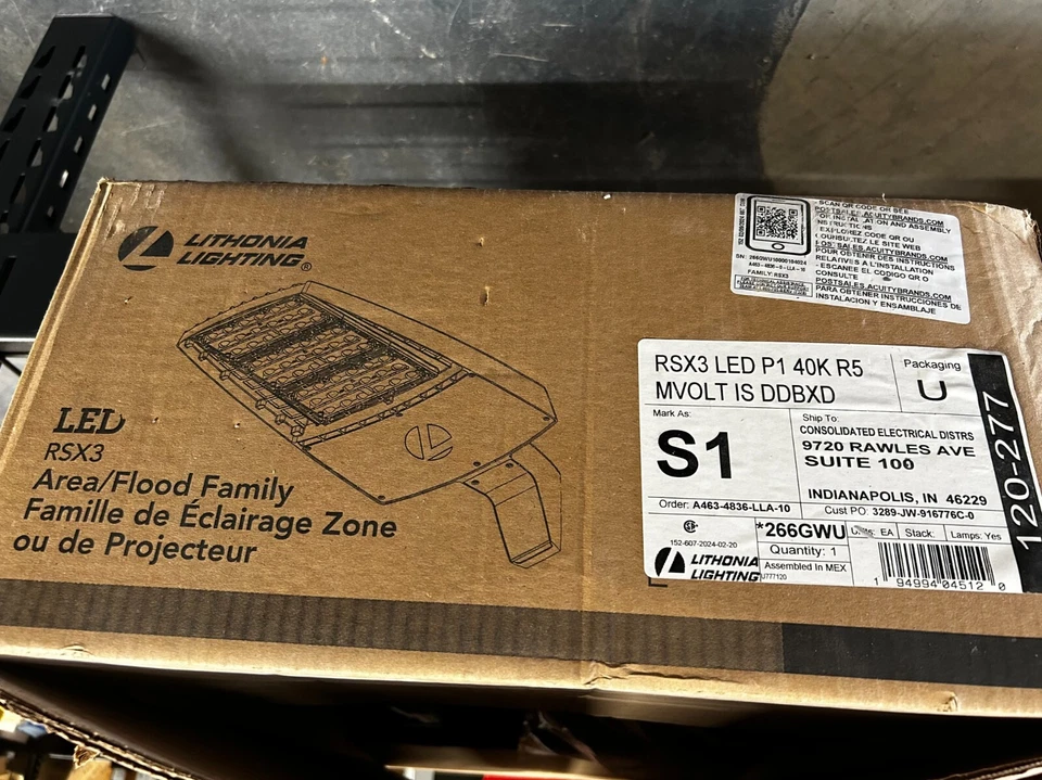 LUZ FAMILIAR DE ÁREA/INUNDACIÓN LITONIA # RSX3 LED P1 40K R5 MVOLT IS DDBXD Foto 1 de 2