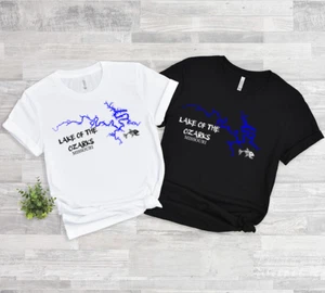 Lake of the OZARKS Missouri  Hoodie / T-shirt / Long Sleeve Fishing Tee  - Picture 1 of 4
