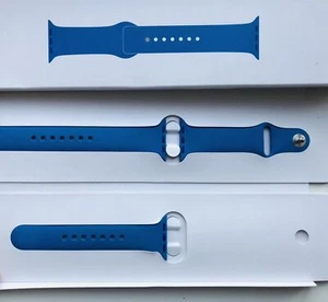 GENUINE APPLE WATCH SPORT BAND STRAP MM7V2ZM/A 38/40 mm ROYAL BLUE - RARE - Picture 1 of 6