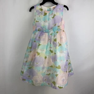 Gymboree Girls Floral Easter Dress 5T Pastel Spring Sleeveless Bow Back. - Picture 1 of 6