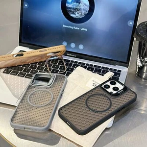 For iPhone 13 15+ 16e 16 Pro Max 12 11 Magnetic Case Heat Dissipation Lens Stand - Picture 1 of 20