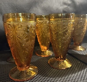 Vintage, Tiara, Amber, Tea Glasses (4) - Picture 1 of 4