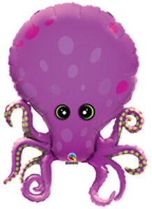 Octopus Mylar Foil Balloon Ocean Sea Creature Decoration XL 35"
